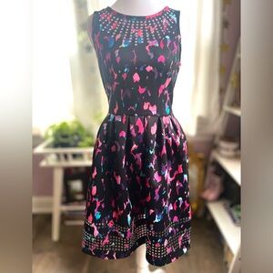 Apt. 9 Pink and Black Halter Mini Sundress